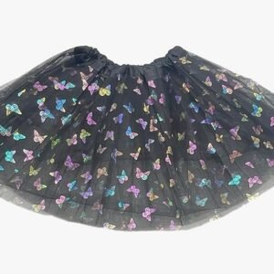 Pollera Tutu con mariposas holograficas