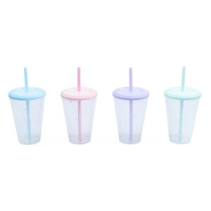 Promo 10 vasos glitter pastel
