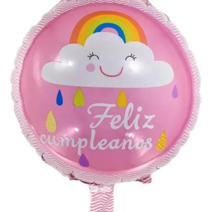 Globo esfera Feliz cumple arco iris