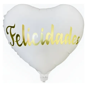 Globo "Felicidades" Blanco Stamping