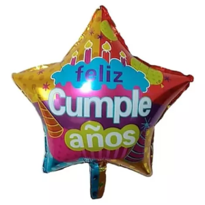 Globo estrella Feliz cumple Bonete