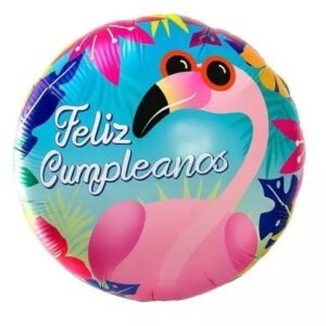 Globo esfera Feliz cumple flamenco