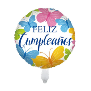 Globo esfera Feliz cumple mariposa