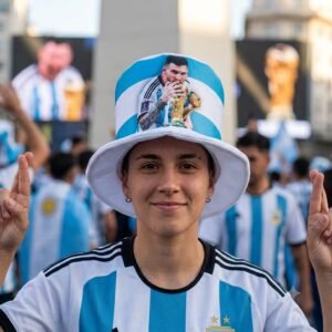 Promo 10 Galeras Argentina celeste full color Messi copa