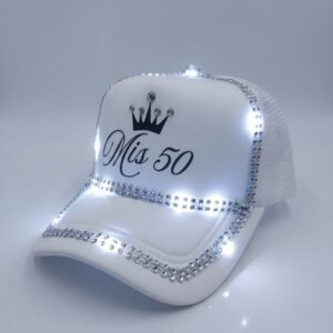 Visera trucker luminosa strass «Mis 50»
