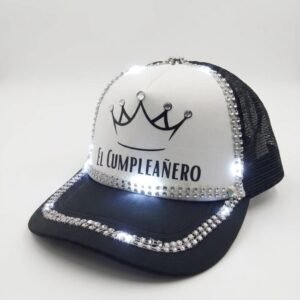 Visera trucker luminosa strass «El Cumpleañero»