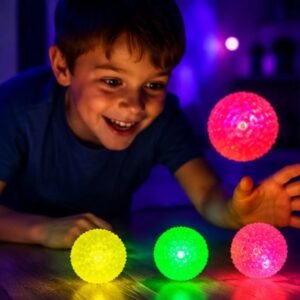 Promo 12 pelotas saltarinas fluo luminosa