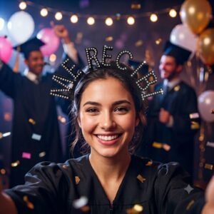 Vincha con strass "Me recibi"