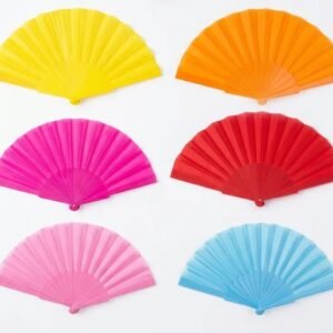 Promo 12 abanicos lisos de colores