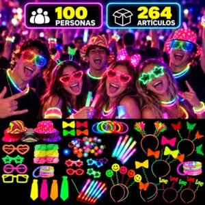 Combo cotillon fluo/luminoso 80 a 120 personas