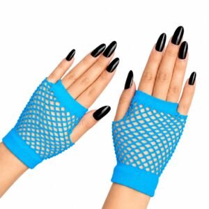 Promo 12 pares guantes de red cortos celestes