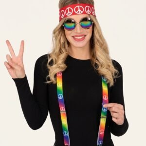 Set disfraz hippie con tirador
