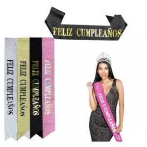 Banda Feliz cumpleaños negro gibre