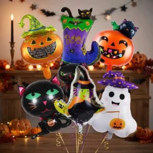 Promo 6 globos Halloween 60 cm