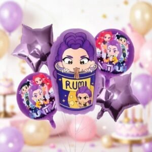 Globos 5 piezas guerreras Kpop