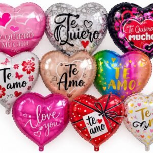 Promo 10 globos metalizados te amo/te quiero