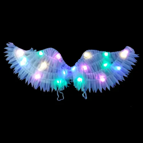 Alas de angel con plumas luminosa