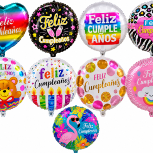 Promo 10 globos Feliz Cumpleaños