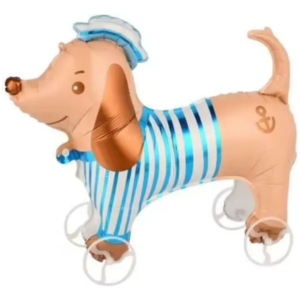 Globo perrito salchica con rueditas