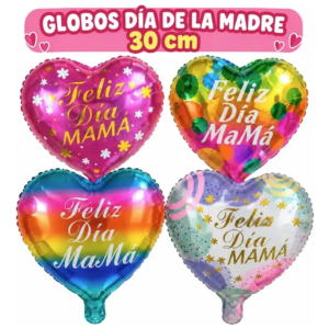 Promo 10 globos Feliz Dia Mama 30 cm